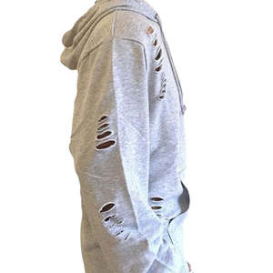 Men's Heavy Weight 100% Cotton Solid Vintage Wash Hooded Fleece Pullover <b>Sweatshirt</b> Embroidered Distressed Street Wear Winter - Product Image 2