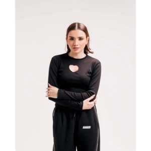 Tops de punto acanalado con corte en forma de corazón para mujer, diseño moderno de cobertura completa - Product Image 6