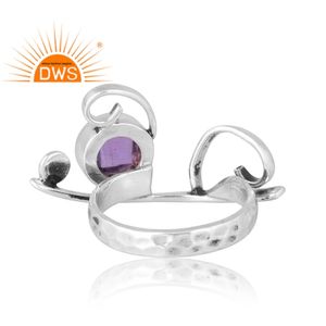 Última venta 925 anillo de piedras preciosas de amatista Natural de plata esterlina joyería personalizada para mujeres regalo para ella - Product Image 2