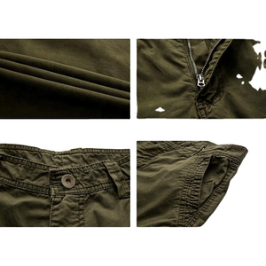 กางเกงขาสั้นระบายอากาศน้ำหนักเบาลำลองของผู้ชายกางเกงขาสั้นคาร์โก้แบบหลายกระเป๋าสำหรับฤดูร้อน - Product Image 6