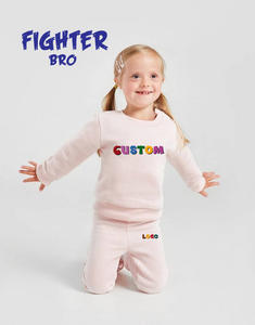 Nouveau design ensemble de survêtements évasés en coton pour enfants sweats à capuche et pantalons de survêtement à impression bouffante personnalisés Style décontracté pour l'été - Product Image 5