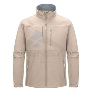 Veste Softshell rétro personnalisée avec logo brodé à fermeture éclair pour hommes coupe-vent d'extérieur élégant avec tissu Softshell durable - Product Image 1