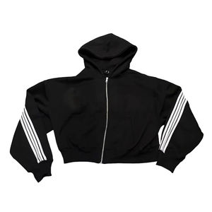 Personalizado de gran tamaño Zip Hoodie Pants Set 500gsm Heavyweight 100% algodón Streetwear Puff diseño de impresión para los hombres para el invierno - Product Image 2