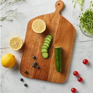 Planche à découper en bois classique pour la préparation quotidienne des aliments Planche à découper en bois naturel Base de coupe solide pour restaurant - Product Image 5