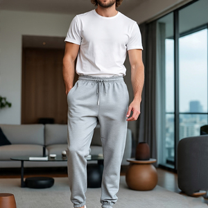 Vente en gros Pantalon de jogging pour homme Pantalon surdimensionné à taille évasée avec cordon de serrage Pyjama Pantalon de jogging pour homme - Product Image 3