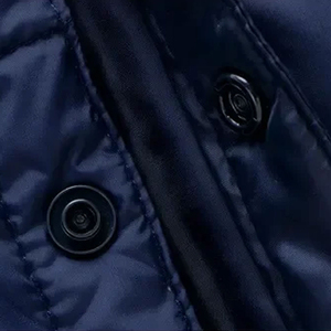 Gilet matelassé en toile imperméable pour homme avec bouton Logo personnalisé Couleur respirante Vêtement décontracté pour la saison hivernale - Product Image 6