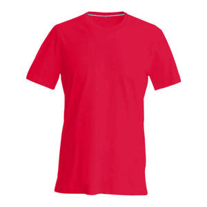Unisex <b>Mens</b> Red <b>T</b> <b>shirt</b> Unisex Plain Cotton Bulk <b>T</b>-<b>Shirt</b> Unisex 65% <b>Polyester</b> 35% Ringspun Cotton Poly-Rich Soft <b>T</b>-<b>Shirt</b> - Product Image 1