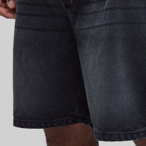 Short en jean personnalisé pour hommes de couleur unie Street Wear/Short en jean personnalisé de haute qualité vintage pour hommes d'été - Product Image 6
