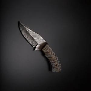 Couteaux d'extérieur à lame en acier damas personnalisables avec manche en bois pour Skinner Hunting & DIY Camping Handmade Support. - Product Image 4