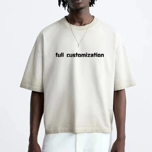 Wholesale Men's 100% Cotton T shirt Off Shoulder Heavy <b>Weight</b> Crew Neck Custom Logo Design Shirt Men's <b>Dress</b> Shirts - Product Image 1