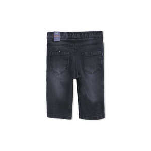 Pantalones cortos de mezclilla Vintage de cintura alta para hombre, pantalones cargo bordados, estampado holgado, decoración de botones, color claro, informal, de verano - Product Image 2