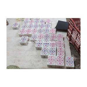 Luxurious Quality New Traditional Pure White Marble Inlay <b>Box</b> With Mother Of Pearl Sea Shell <b>Floral</b> Art For Jewelry Storage <b>Box</b> - Product Image 2