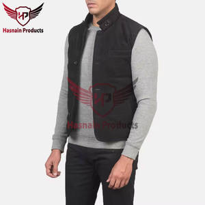 Chaleco reversible de cuero de ante para hombre de calidad superior con precios ajustables, varios colores y diseño de bolsillo versátil - Product Image 2