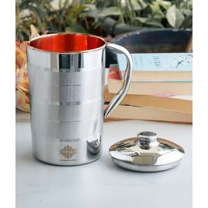 Luxury Design Pure Steel Copper <b>Jug</b> with Lid Stainless Steel Tumblers - Product Image 4