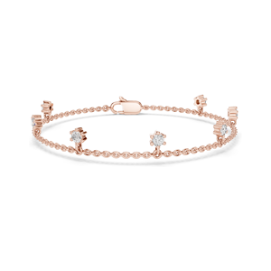 Pulsera con Diamantes de Laboratorio de 0.77 CT, Corte Floral Delicado, Diamantes CVD VVSVS EF, Oro de 18KT, 14KT, 10KT y Plata 925 con Moissanita - Product Image 3