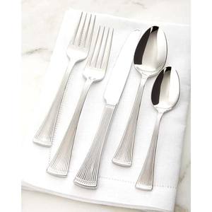 Juego de cubiertos reutilizables para restaurante de boda pulido con espejo plateado, vajilla de acero inoxidable, juegos de cubiertos, mango grueso y plano - Product Image 2