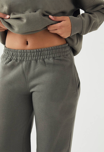 Conjunto Deportivo de 2 Piezas para Mujer, Algodón Orgánico 2026, Corte Holgado, Ropa Deportiva Informal para Otoño e Invierno, Sudadera con Cuello de Media Cremallera - Product Image 2