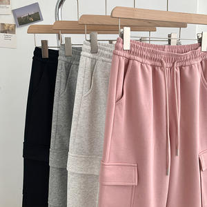 Street Style Sweatpants for <b>Women</b> Relaxed Fit Stylish Cargo <b>Trousers</b> Soft Fabric Casual <b>Trousers</b> for Daily Wear - Product Image 2