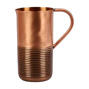 Meilleure vente de pichet d'eau en métal de cuivre à un prix abordable de l'Inde pour restaurant hôtel usage domestique - Product Image 1