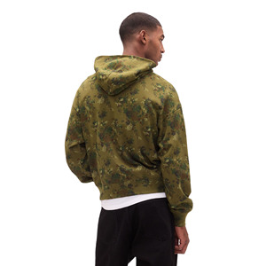Nueva Sudadera con Capucha Estampada Verde Unisex para Hombre, Sudadera con Capucha de Forro Polar de Algodón Grueso para Invierno con Logotipo Personalizado OEM - Product Image 3