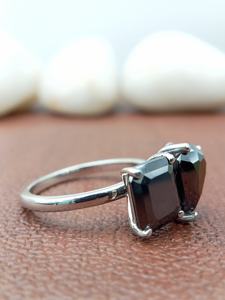 แหวนแต่งงาน/หมั้นเพชรทรงหัวใจแบบสั่งทำพิเศษ ประดับเพชร VVS เงินแท้ 925 รับรองโดย GIA ดีไซน์ทันสมัย 100% - Product Image 3