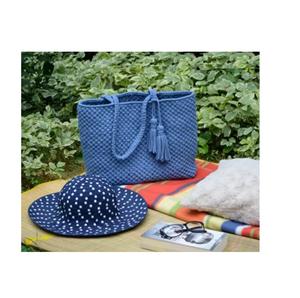 Sacs à main en macramé de couleur haut de gamme Les filles portent des sacs fourre-tout de plage exigeants Logo personnalisé Accepter les prix bon marché et les tarifs de gros - Product Image 3