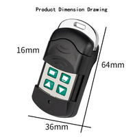 Control Remoto Universal de 4 Botones 433/315MHz con ABS y Metal, Código de Aprendizaje, 1 Año de Garantía para Sistema de Puerta de Garaje