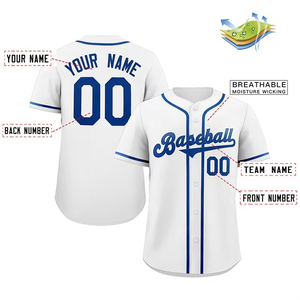 Venta al por mayor personalizado bordado hombres Softball Jersey con botón camisetas de béisbol personalizado uniforme de béisbol - Product Image 2