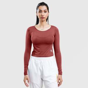 Camiseta de Punto Color Granate de Manga Larga W024, Tejido Transpirable - Product Image 1