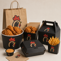 Emballage alimentaire à emporter en carton pour sandwichs, poulet frit, hamburgers, boîte à burger personnalisée avec logo imprimé, boîte à burger en kraft