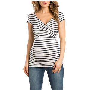 Blusa sin mangas de manga corta para madres embarazadas, envoltura de maternidad, parte superior delantera de embarazo, tejido suave transpirable ajustado para crecer Bump - Product Image 1