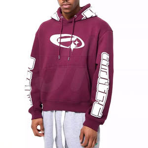 Sweat-shirt à capuche pour homme de haute qualité, respirant, avec impression en relief, style streetwear personnalisé, mode hiver, motif uni - Product Image 1
