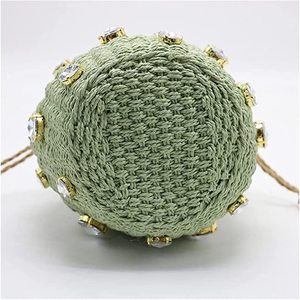 Sac fourre-tout en paille pour femmes grande capacité Shopping fourre-tout bohème sac à bandoulière voyage sac de plage avec doublure OEM - Product Image 3