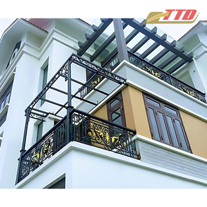 Balcon en fer forgé fabriqué à la main du Vietnam pour jardin chambre ou salon espaces intérieurs balustrades et mains courantes - Product Image 2