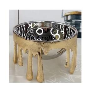 <b>Set</b> Of Two Round Shape Chocolate <b>Bowl</b> In Wooden And Stainless Steel Snacks Serving <b>Bowl</b> For Home Usage - Product Image 6