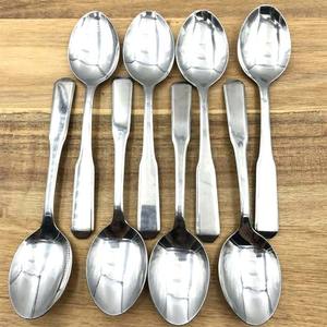 Argent Poli Couteau Cuillère et Fourchette Couverts Ensemble Acier Inoxydable Métal Décoratif Long Cuivre Plein Martelé Conception Poignée - Product Image 5