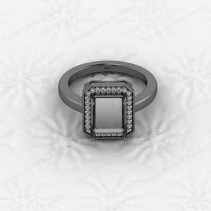 8x10mm Genuine 925 Sterling Silver Prong Set Engagement Octagon Semi Mount <b>Ring</b> <b>Blank</b> Good Resin Jewelry Findings Components - Product Image 4