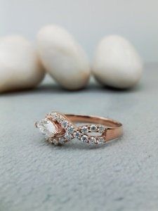 Custom Fancy Solitaire VVS Diamond 925 Silver Engagement Wedding Ring Party Gifts for Women - Product Image 6