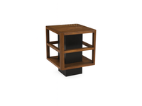 Table de chevet en bois pour chambre à coucher, cadre carré audacieux, bois massif, couleur personnalisée, artisanat intelligent, fabrication artisanale moderne, durable