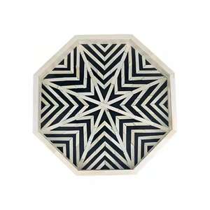 Plateaux de service en incrustation de nacre directe d'usine Plateaux décoratifs élégants et meilleurs respectueux de l'environnement - Product Image 5