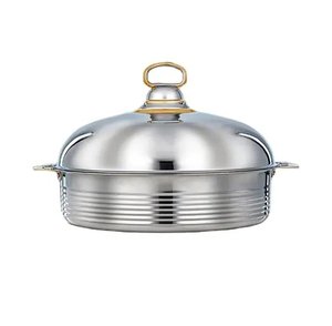 เครื่องอุ่นอาหารโลหะทำจากสเตนเลสสตีลดีไซน์แบบทุบเครื่องเงาสำหรับโรงแรม - Product Image 6