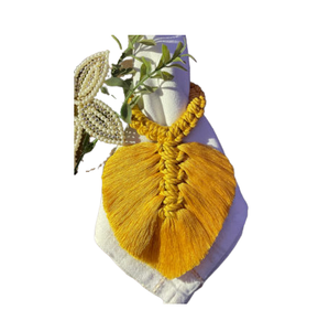 Beau rond de serviette en macramé Design professionnel Porte-serviettes de finition de haute qualité Utilisation pour la décoration de table Fête - Product Image 1