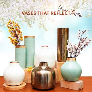 Vase en laiton fait main, taille personnalisée, finition dorée, moderne, décoratif, pour la maison et les mariages, vente chaude - Product Image 3