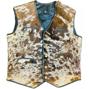 Chaleco de cuero transpirable 100% para hombre, ropa de invierno de moda de alta calidad y chaleco de cuero impermeable de servicio OEM para venta en línea - Product Image 6