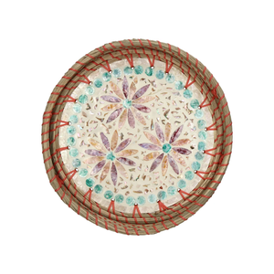 Bandejas para servir de algas marinas con incrustaciones de nácar redondas naturales de tendencia caliente para bandejas decorativas para servir alimentos de Vietnam - Product Image 4