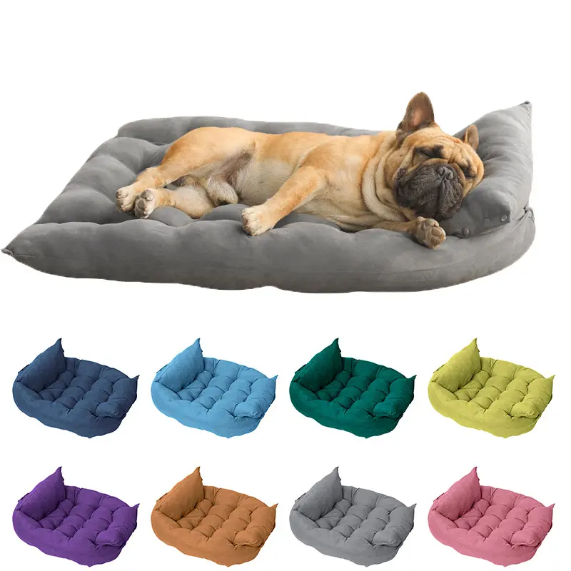 卸売カスタム犬用枕ベッド折りたたみ式犬用ベッドペットトラベルマット小型大型ペット用犬用枕ベッド