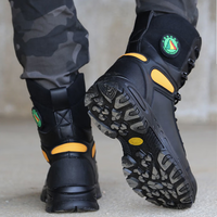 CXXM Bottes de sécurité de sauvetage forestier tactiques antibactériennes ignifuges avec marquages réfléchissants ignifuges pour pompier