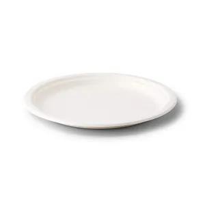 Hot Sale 26cm round sugarcane plates white <b>large</b> party dinner serving trays For Household Products - 500 pcs/carton - Product Image 3