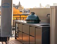 Armoire de cuisine extérieure en acier inoxydable de haute qualité, étanche, avec évier et robinet, pour usage en salle à manger