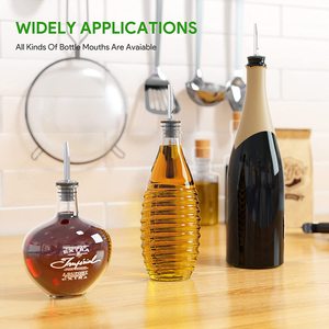 Vente de qualité supérieure Logo personnalisé en acier inoxydable alcool liqueur becs verseur de bouteille bouchon de bouteille de vin accessoires de barre - Product Image 3